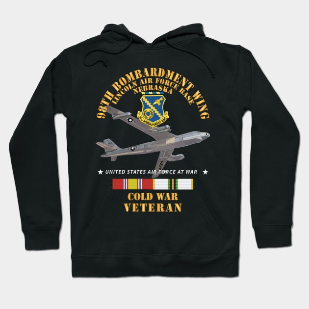 USAF - 98th Bombardment Wing - Lincoln Air Force Base, Nebraska - Cold War Vet w B-47 COLD SVC X 300 Hoodie by twix123844